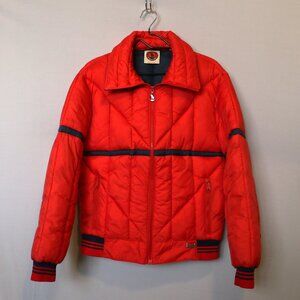 Ski Jacket, Puffer Jacket, Red/Navy, Men's Large Mountain Goat by White Stag